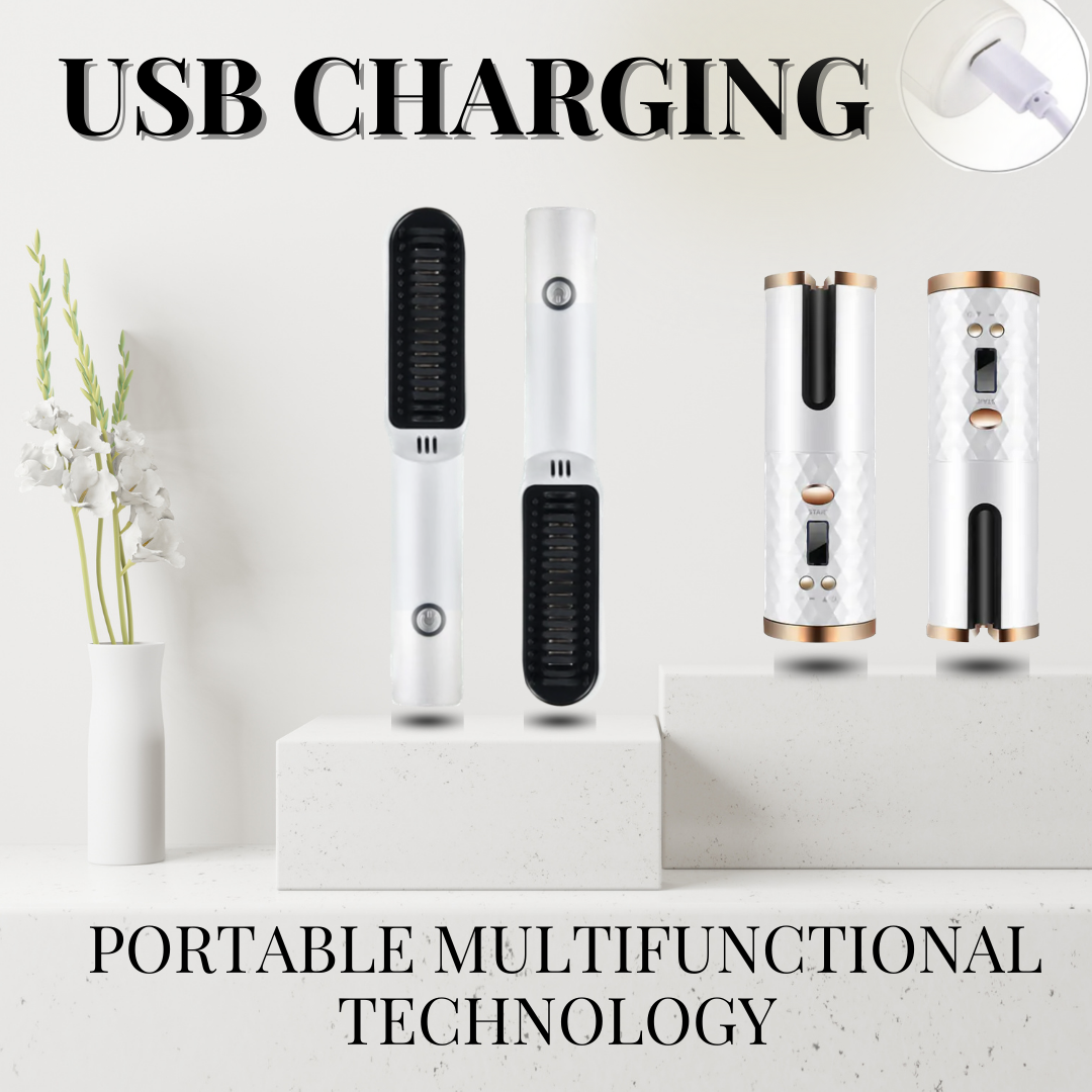 Cordless USB Hair Straightening Comb